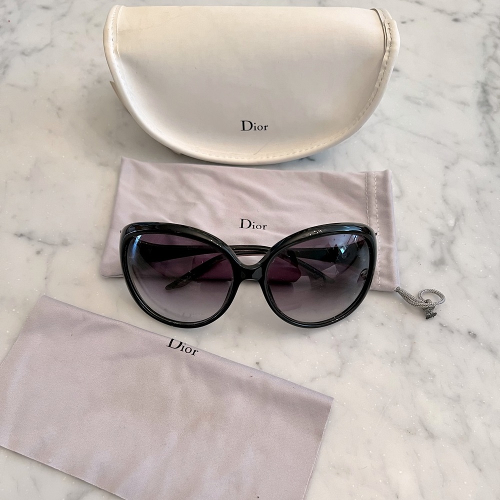 DIOR Oversized Black Sunglasses